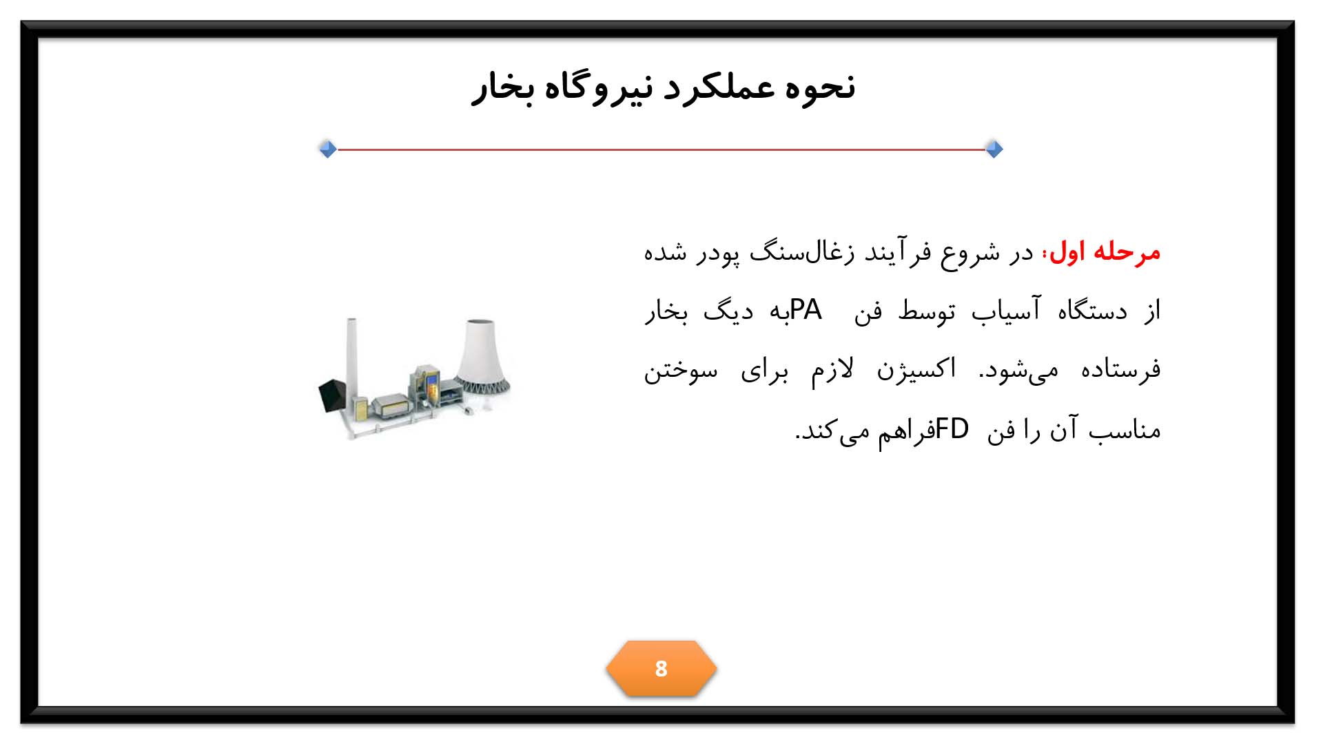 پاورپوینت در مورد نیروگاه های گرمایی 